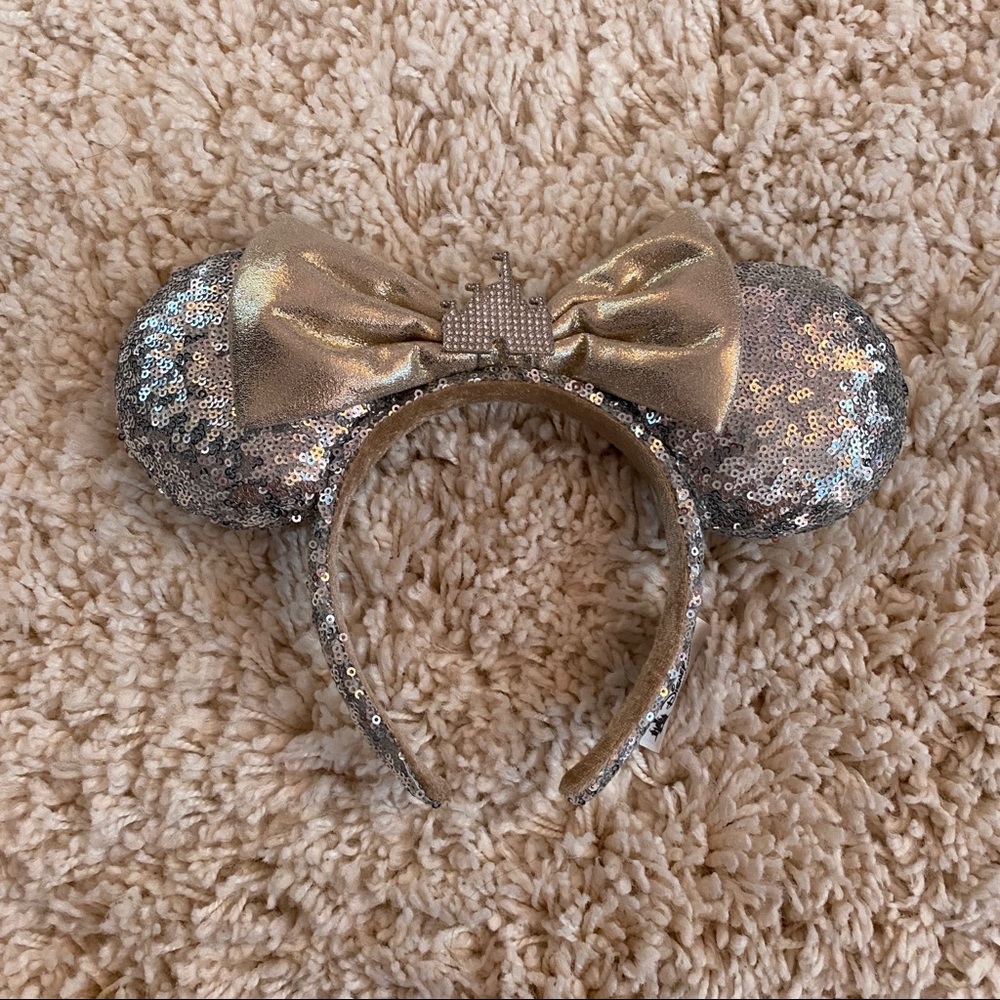 Silver Minnie Mouse ears